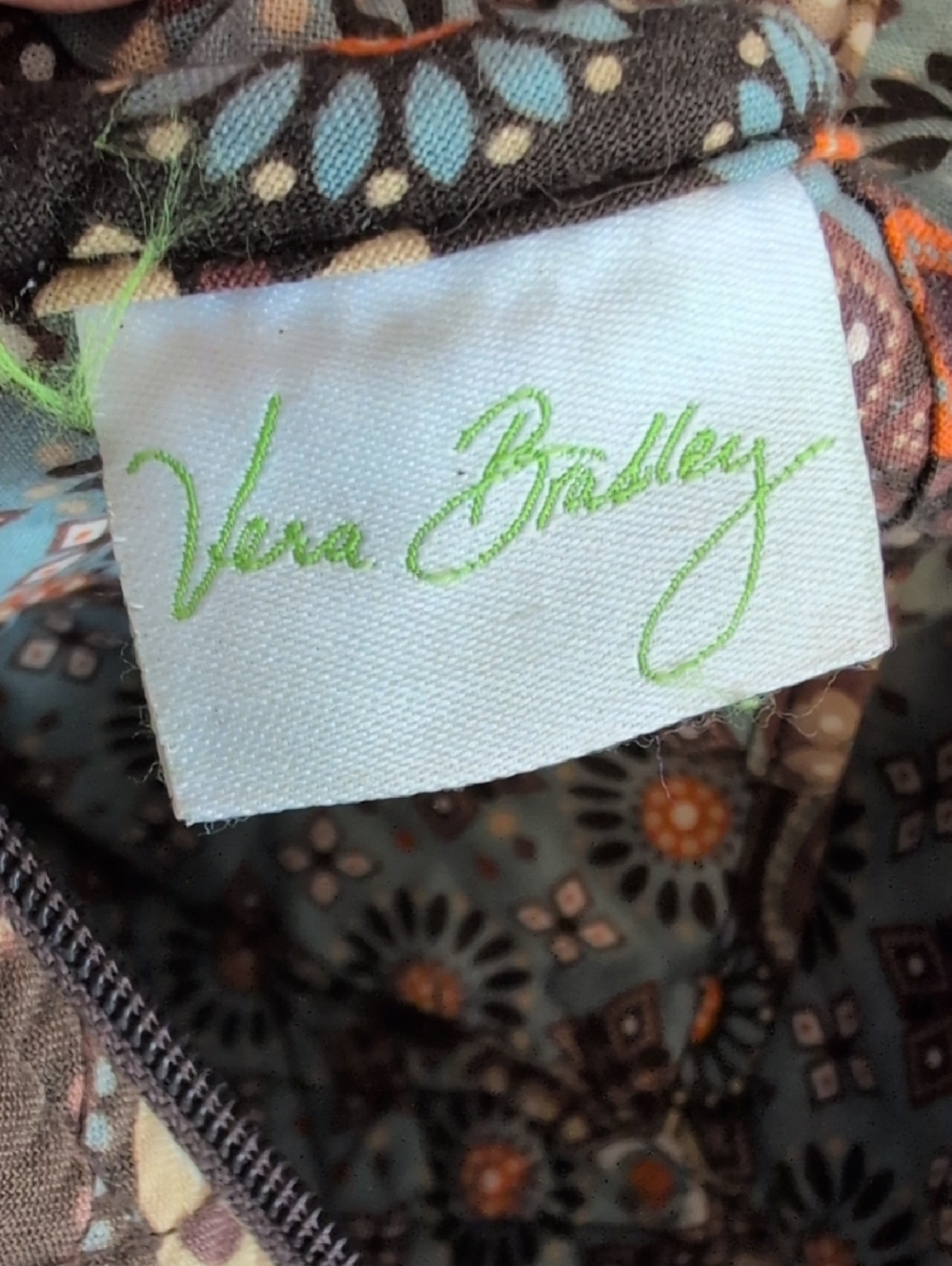 Vera Bradley Brown Floral Quilted Shoulder Crossbody Bag AB182 - Picture 8 of 8